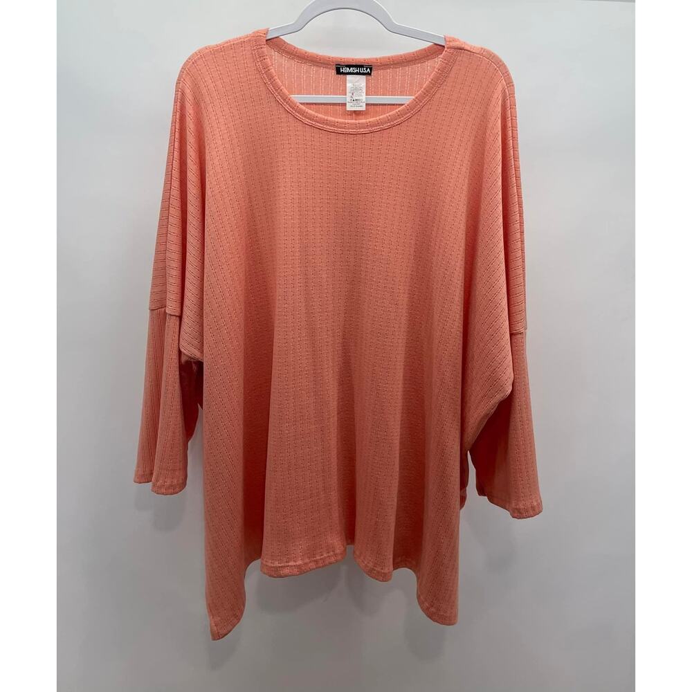Heimish USA Coral Surely Gorgeous 3/4‎ Dolman Sleeve Casual Tunic Length Top